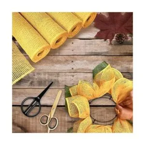 4 rollos de malla de arpillera de polietileno amarillo de_5