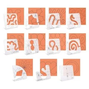 Juego de 14 plantillas de acolchado de movimiento libre_4