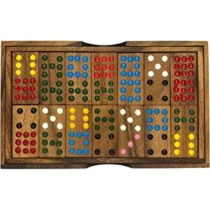 NUTTA Juegos de dominó de madera 56 azulejos de dominó_1
