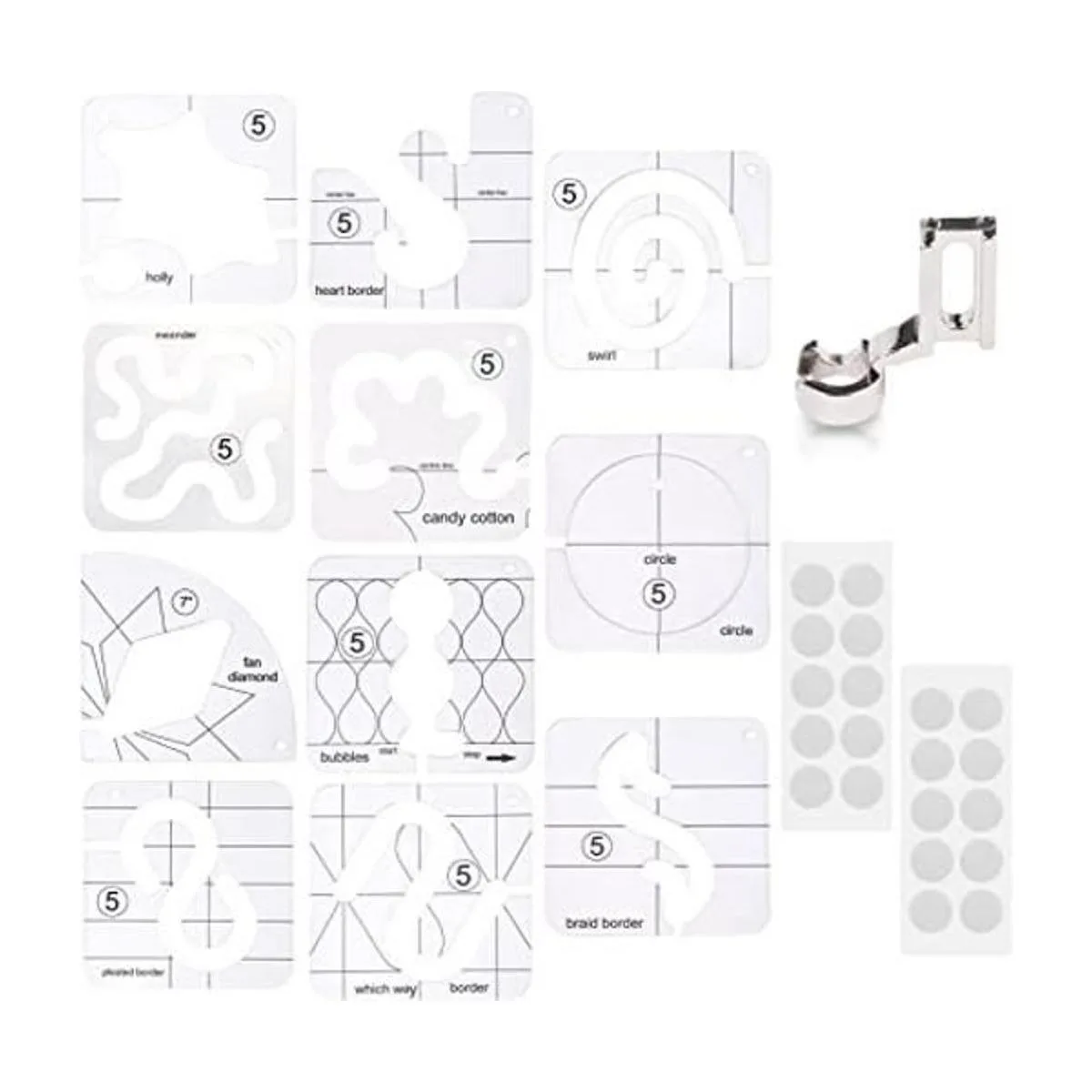 Juego de 14 plantillas de acolchado de movimiento libre_1