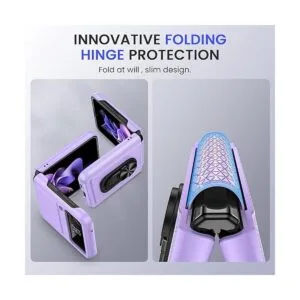 VEGO Funda con soporte para Galaxy Z Flip 3 anillas Z_4