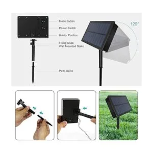 Cadena de luces de red alimentadas por energía solar para_6