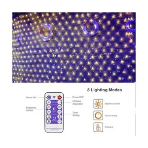 Cadena de luces de red alimentadas por energía solar para_3