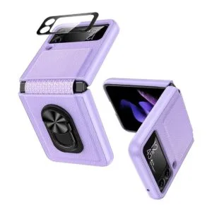 VEGO Funda con soporte para Galaxy Z Flip 3 anillas Z_1