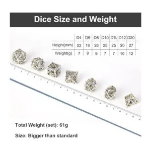 Dados DND dados huecos de metal DD juego de dados de_4