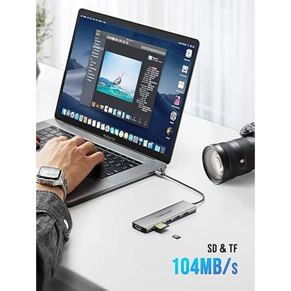 Lemorele 8in1 USB C Hub Multiport Adapter USBC Hub with_5