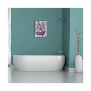 Decoración de baño de lavanda arte de pared fotos de_4