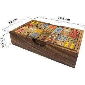 NUTTA Juegos de dominó de madera 56 azulejos de dominó_2