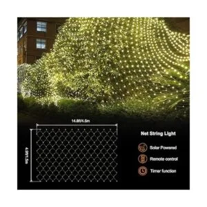 Cadena de luces de red alimentadas por energía solar para_2