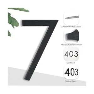 Números de casa flotantes de 8 pulgadas números de_3