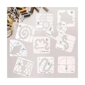 Juego de 14 plantillas de acolchado de movimiento libre_5