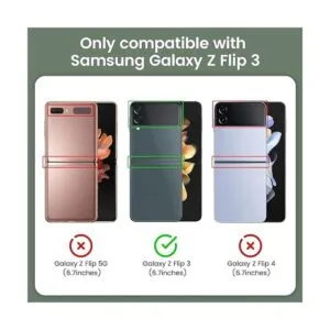 VEGO Funda con soporte para Galaxy Z Flip 3 anillas Z_2