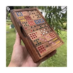 NUTTA Juegos de dominó de madera 56 azulejos de dominó_6