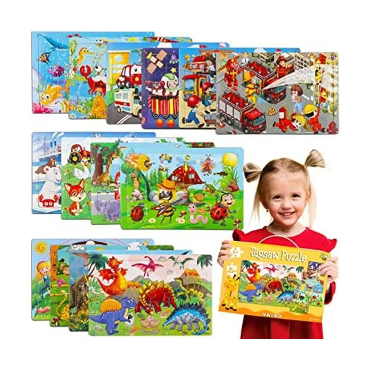 Rompecabezas para niños de 4 a 8 años paquete de 14_1