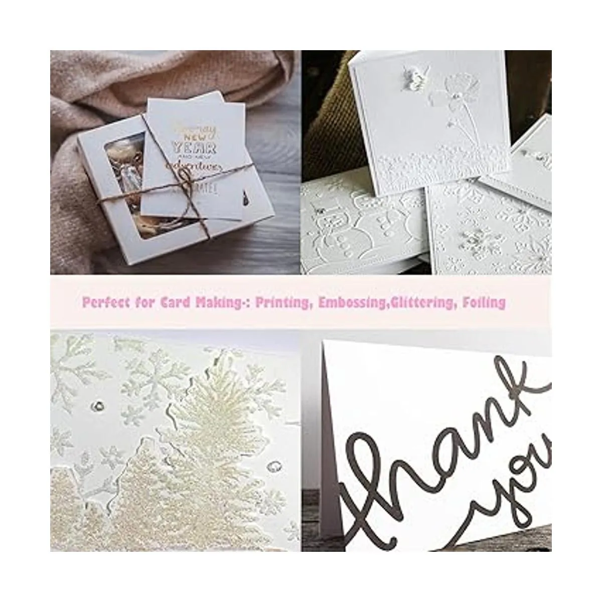 Livholic 100 hojas de papel de cartulina blanca de 250gsm_4