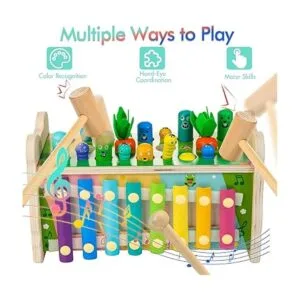 Juguetes Montessori de madera 6 en 1 para niños de 1 año_5