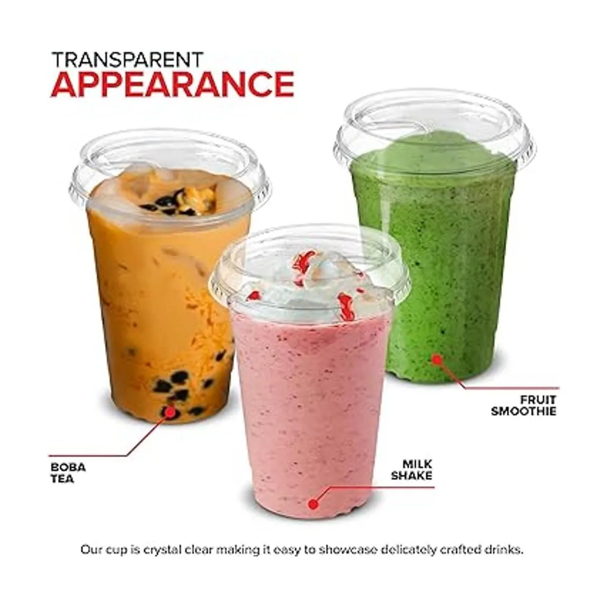 Tazas de plástico transparente de 16 onzas con tapas_5