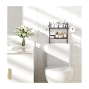 EKNITEY Organizador de baño sobre el inodoro estante de_2