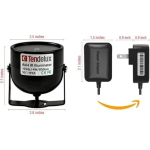 Tendelux Iluminador IR de 80 pies Luz infrarroja de gran_4