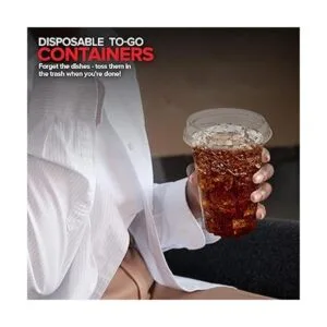 Tazas de plástico transparente de 16 onzas con tapas_7