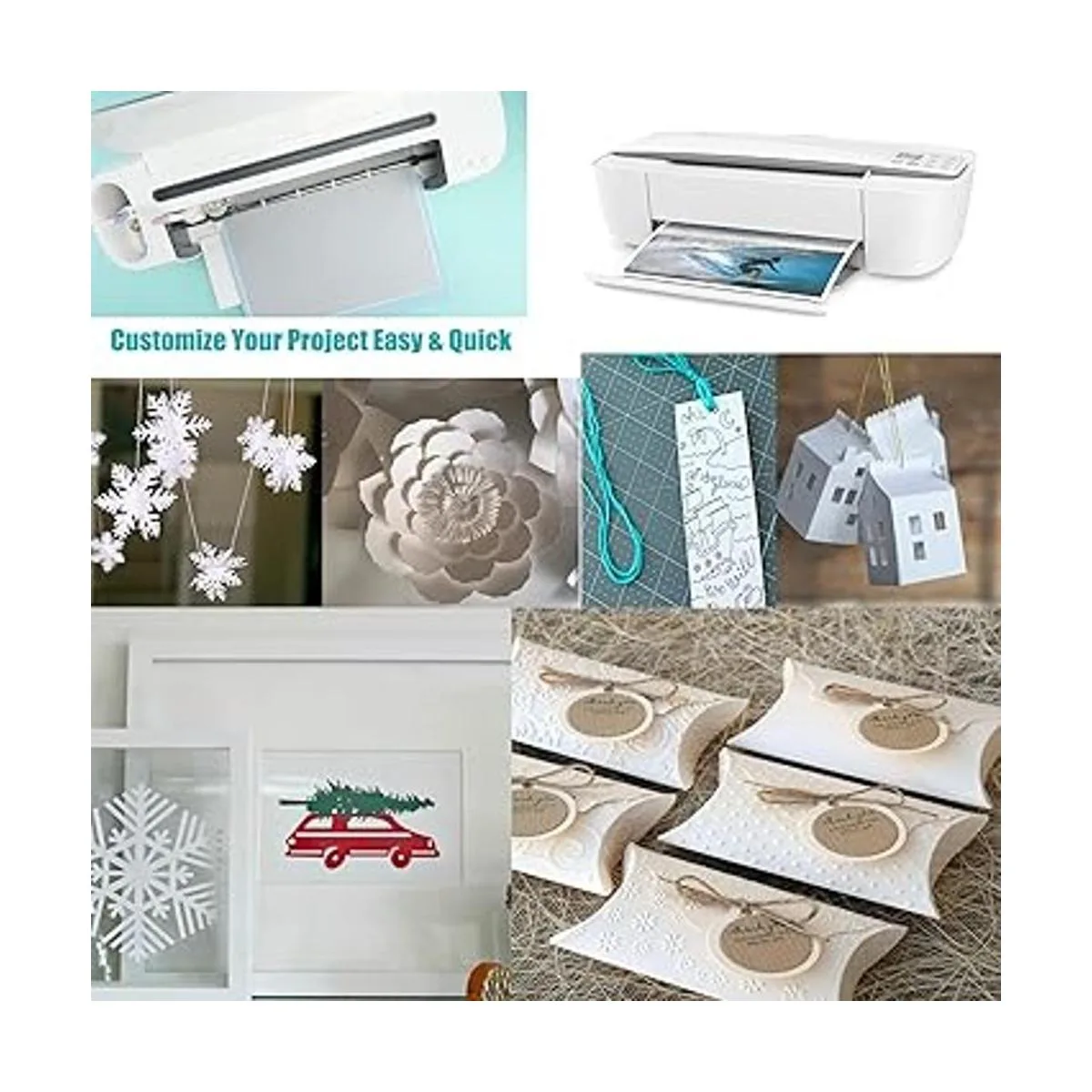 Livholic 100 hojas de papel de cartulina blanca de 250gsm_5