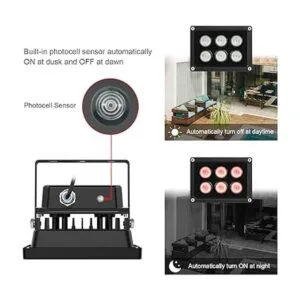 Univivi Iluminador infrarrojo 850 nm 6 LED de 90 grados_3