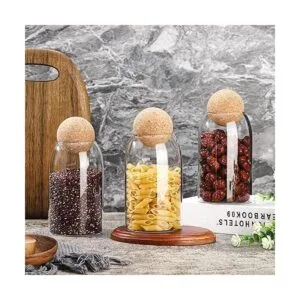 3 frascos de vidrio de corcho frascos sellados frascos_2