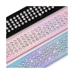 Beirui Collar de perro con diamantes de imitación_2