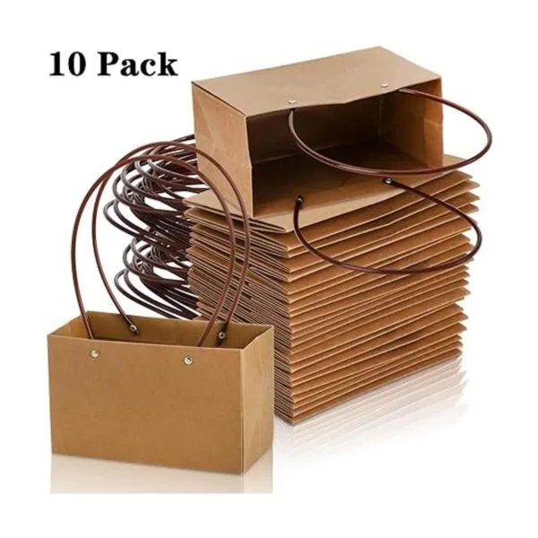DEAYOU Paquete de 10 bolsas de regalo de flores de papel_6
