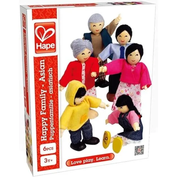 Hape Juego de familia de casa de muñeca de madera_3