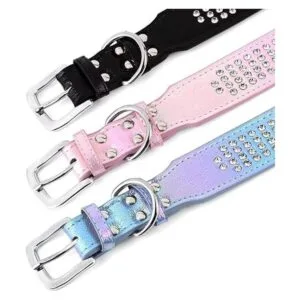 Beirui Collar de perro con diamantes de imitación_5