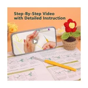 PP OPOUNT Kit de ganchillo para principiantes 6 plantas_5