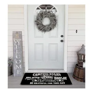 Camper Rules Felpudo decorativo para interiores y_3