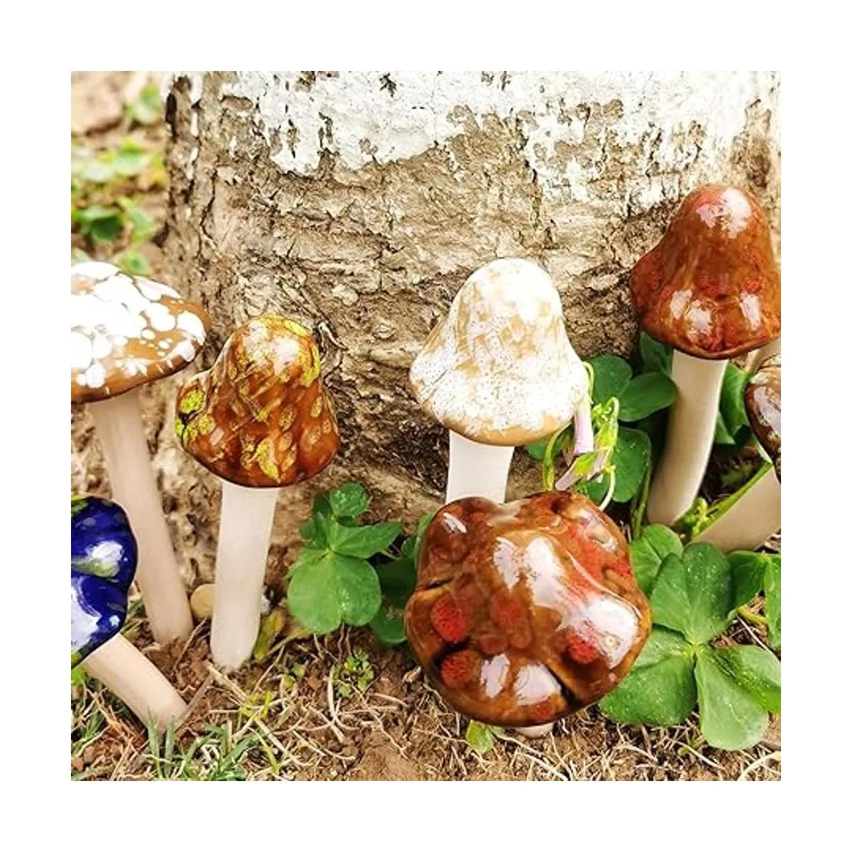 PUOO 8 piezas de cerámica para decoración de macetas de_4