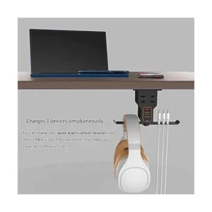 Soporte para auriculares con cargador USB 1 tipo c2 de 2_2