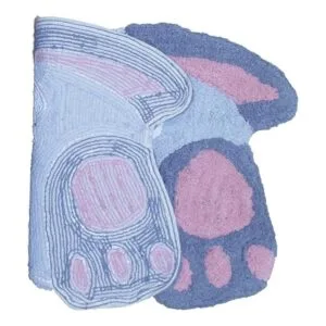 Alfombra de algodón de felpa con cola de conejo de Pascua_4