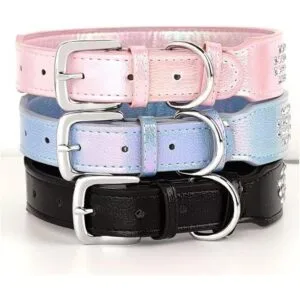 Beirui Collar de perro con diamantes de imitación_4