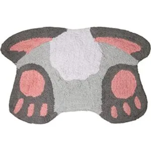 Alfombra de algodón de felpa con cola de conejo de Pascua_1