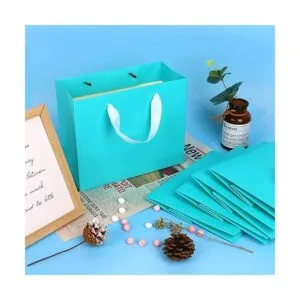 Uceoo LBlue Bolsas de regalo color verde azulado tamaño_5