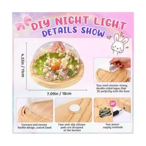 Haz tu propia luz nocturna kits de bricolaje de conejo_3