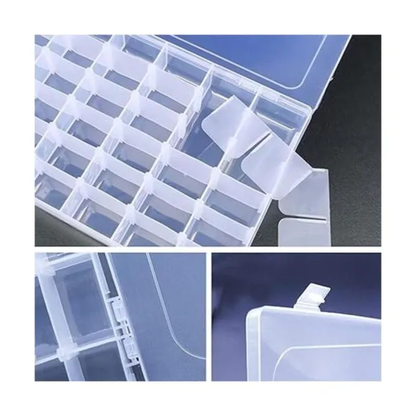 4pack 36 Grids Plastic Clear Organizer Box Bead Storage_3
