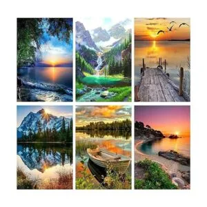 AOSGEDY Paquete de 6 pinturas por números pintura por_1