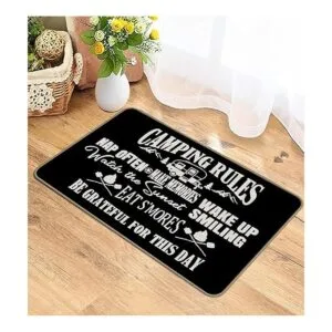 Camper Rules Felpudo decorativo para interiores y_2