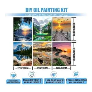 AOSGEDY Paquete de 6 pinturas por números pintura por_3