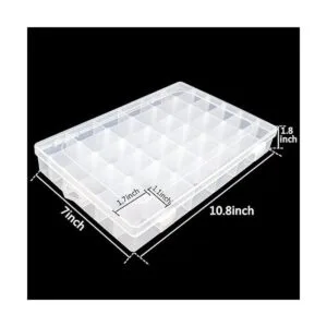 4pack 36 Grids Plastic Clear Organizer Box Bead Storage_2