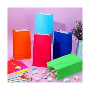 120 bolsas de regalo de fiesta de color sólido y envueltas_4