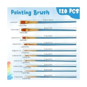 El juego de 132 paletas de pinceles incluye 120 pinceles_3