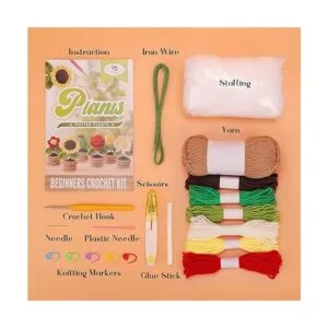 PP OPOUNT Kit de ganchillo para principiantes 6 plantas_4