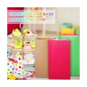 120 bolsas de regalo de fiesta de color sólido y envueltas_5