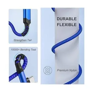 Agtray Paquete de 6 cables USB C de 10 pies de largo de 90_4